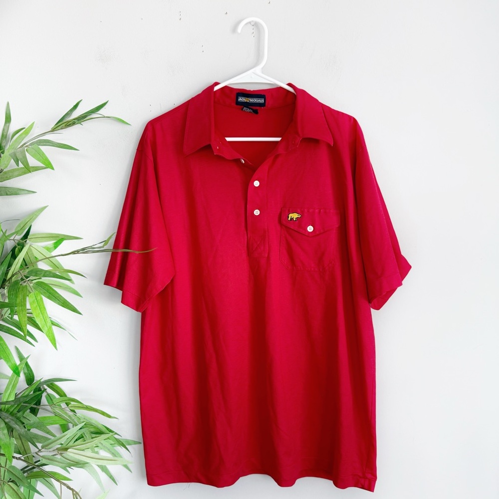 Jack Nicklaus Men’s Golf Polo XL in Chili Red